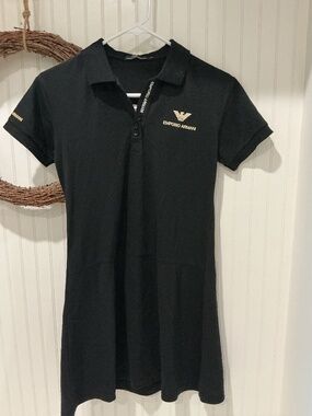 armani exchange black leather dress Women's Armani Exchange black leather dress main image 0